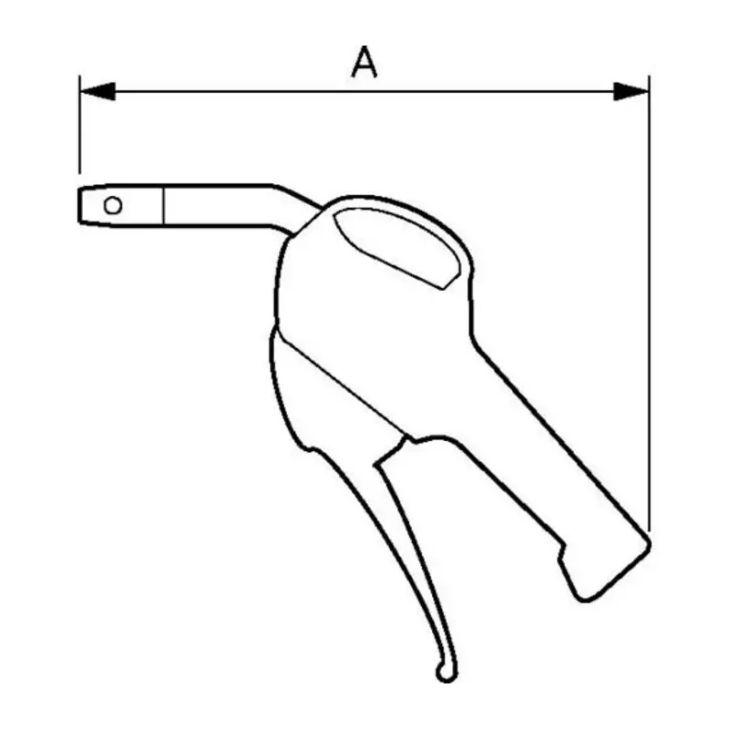 PREVOST 6 bar Composite Blow Gun with 1/4 in G BSP Air Inlet, Polyamide Nozzle 6.35 mm, Model 27102 OSHP