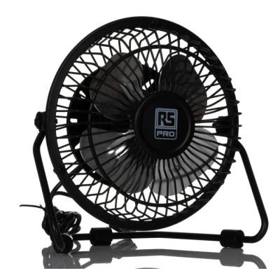 RS PRO 100 mm Blade Diameter USB Powered Desk Fan 5V DC 1 Speed RS PRO 135-8869