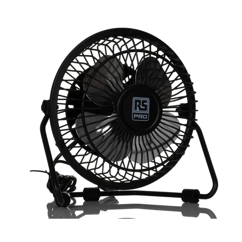 RS PRO 100 mm Blade Diameter USB Powered Desk Fan 5V DC 1 Speed RS PRO 135-8869