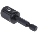 Makita 1/4 in Square Drive Adapter Socket Chrome Molybdenum Steel 50mm Overall B-54673