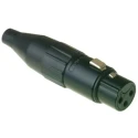 Amphenol Industrial Through Hole 3 Way Female XLR Connector, Straight Orientation, Tin Plating, 133V AC3FB