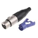 Amphenol Industrial Cable XLR Connector, Straight, Female, 3 Contacts, Tin Plating, 133V, 15A AC3FJ