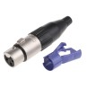Amphenol Industrial Cable XLR Connector, Straight, Female, 3 Contacts, Tin Plating, 133V, 15A AC3FJ