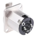 Amphenol Industrial Panel XLR Connector Straight 133V 10A Female 4 Contacts Silver Plating AC4FDZ