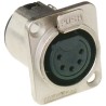 Amphenol PCD US Panel XLR Connector Straight Female 5 Contacts 7.5A 133V Tin Plating Zinc Alloy AC5FDZ