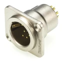 Amphenol Industrial Panel XLR Connector, Straight, 7 Way, Male, 133V, 5A, Gold Plating AC7MDZ
