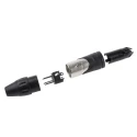 Amphenol Industrial Cable XLR Connector, Straight Orientation, 3 Contacts, 133V, 15A, Male AX3M
