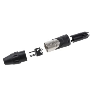 Amphenol Industrial Cable XLR Connector, Straight Orientation, 3 Contacts, 133V, 15A, Male AX3M