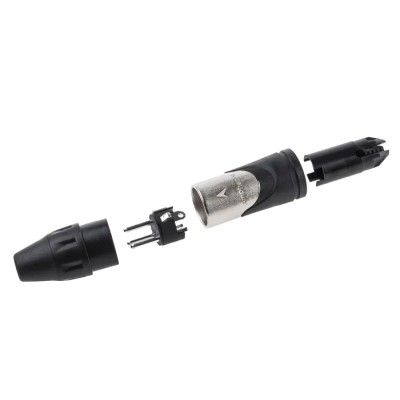 Amphenol Industrial Cable XLR Connector, Straight Orientation, 3 Contacts, 133V, 15A, Male AX3M