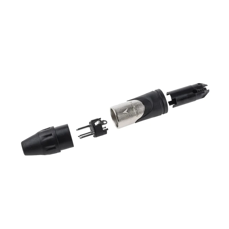 Amphenol Industrial Cable XLR Connector, Straight Orientation, 3 Contacts, 133V, 15A, Male AX3M