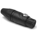 Amphenol Industrial Cable XLR Connector, Straight, 133V Female, 3 Way, Silver Plating AX3FB