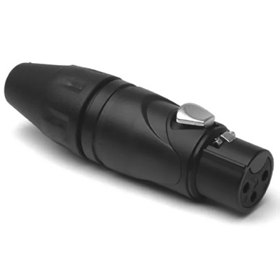 Amphenol Industrial Cable XLR Connector, Straight, 133V Female, 3 Way, Silver Plating AX3FB