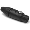 Amphenol Industrial Cable XLR Connector, Straight, 133V Female, 3 Way, Silver Plating AX3FB