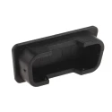 RS PRO Dust Cover for Use With D-Sub Connector, Female, 15 Contacts, Black Carbon Black Reinforced Polypropylene 666-0932