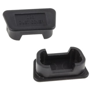RS PRO Female 9 Way D-Sub Connector Dust Cap Carbon Black Reinforced Polypropylene 666-0939