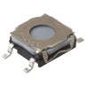 C & K IP67 Clear Flush Tactile Switch Surface Mount SPST 50mA 32V dc