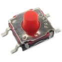 C & K IP67 Red Tactile Switch Button, SPST 50mA 12 V dc, Surface Mount 