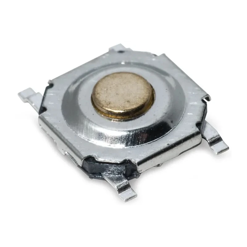C & K Gold Tactile Switch Button SPST 20mA 12 V dc Surface Mount IP40 