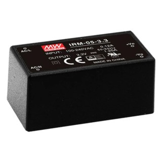 MEAN WELL IRM-05-3.3 Switching Power Supply 3.3V DC 4.1W 1.25A PCB Mount IRM-05-3.3