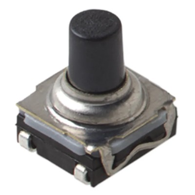 C & K IP67 Black Tactile Switch Button SPST 10mA 32 V dc Surface Mount 