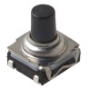 C & K IP67 Black Tactile Switch Button SPST 10mA 32 V dc Surface Mount