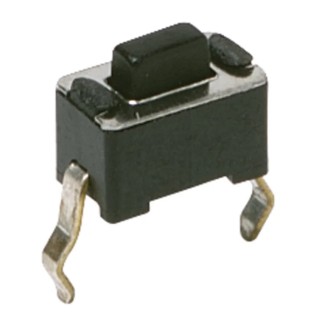 C & K IP40 Black Tactile Switch Button 3 mm SPST 50mA 250 V AC 12 V DC Through Hole PTS635SL43 LFS