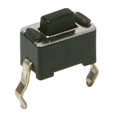 C & K IP40 Black Tactile Switch Button 3 mm SPST 50mA 250 V AC 12 V DC Through Hole PTS635SL43 LFS