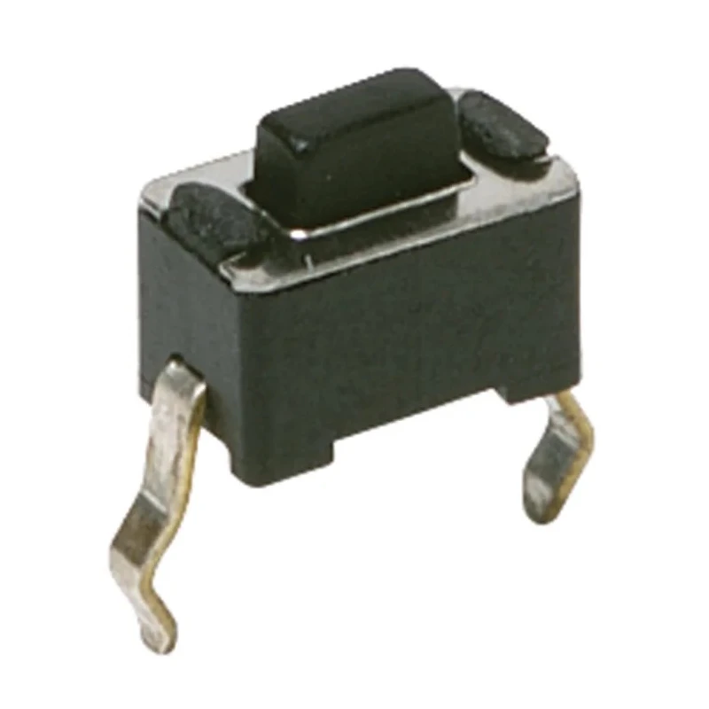 C & K IP40 Black Tactile Switch Button 3 mm SPST 50mA 250 V AC 12 V DC Through Hole PTS635SL43 LFS