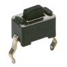 C & K IP40 Black Tactile Switch Button 3 mm SPST 50mA 250 V AC 12 V DC Through Hole PTS635SL43 LFS