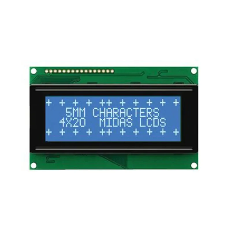 Midas Alphanumeric LED LCD Monochrome Display Blue on White 4 x 20 MC42005A6W-BNMLW-V2