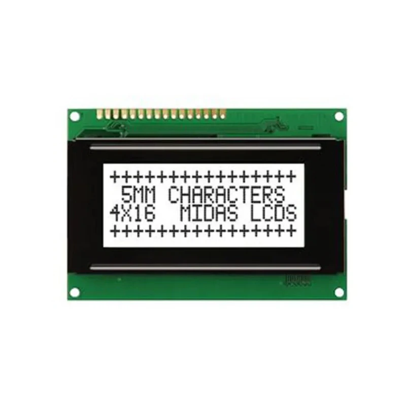 Midas Alphanumeric LED LCD Monochrome Display White on White 4 x 16 MC41605A6W-FPTLW-V2