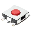 C & K Red Tactile Switch Button SPST Momentary 50mA 12V dc Surface Mount IP40 