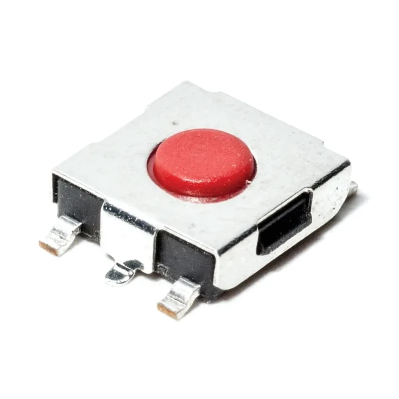 C & K Red Tactile Switch Button SPST Momentary 50mA 12V dc Surface Mount IP40 