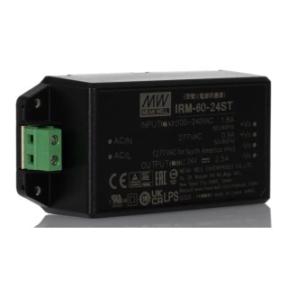 MEAN WELL IRM-60-24ST Switching Power Supply 24V DC 60W 85-264V AC Chassis Mount IRM-60-24ST