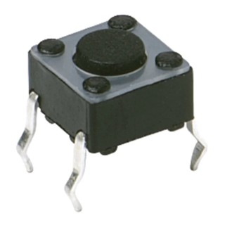 C & K Grey Tactile Switch Button Surface Mount SPST 50mA 12V DC IP40 