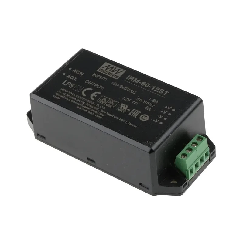 MEAN WELL 60W 12V dc Single Output Chassis Mount Switching Power Supply IRM-60-12ST