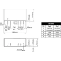 TRACOPOWER TMV EN DC/DC Converter 15V DC 34mA Dual Output Through Hole 1W TMV 1215DEN