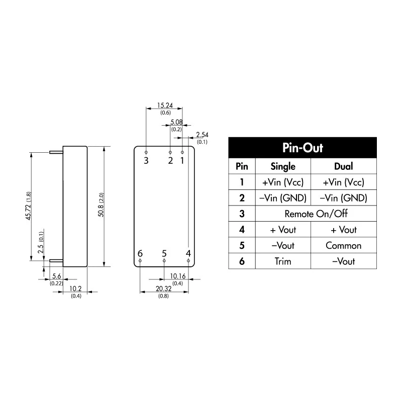 TRACOPOWER DC/DC Converter 12V DC Output 2.5A 36V DC Max Input 18V Min Input 30W PCB Mount TEN 30-2412