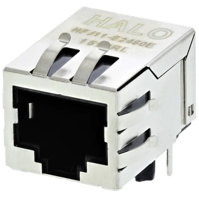 Halo Electronics FastJack Series RJ45 Connector Female, Through Hole Right Angle 1 Port 8 Way 