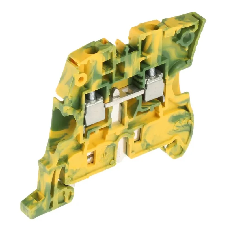 Entrelec ZS4 Series DIN Rail Terminal Block Yellow Green 4mm² 1-Level Screw ATEX 1SNK505150R0000