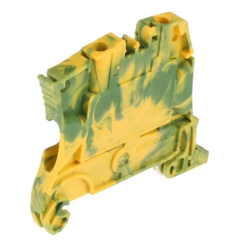 Entrelec ZS4 Series DIN Rail Terminal Block Yellow Green 4mm² 1-Level Screw ATEX 1SNK505150R0000