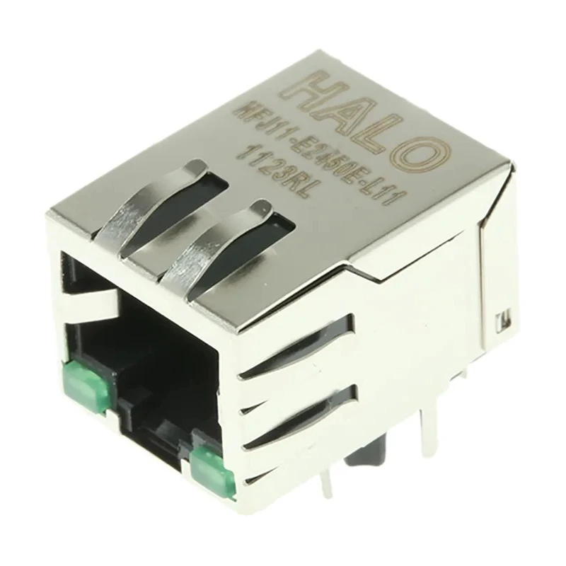 Halo Electronics FastJack Series RJ45 Connector Female Through Hole Right Angle 1 Port 8 Way RJ45 