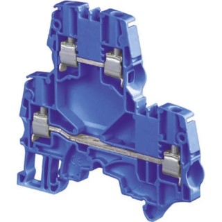 Entrelec ZS4-D2 Series Double Level Terminal Block Blue 4mm² 2-Level Screw ATEX 1SNK505220R0000