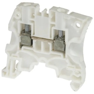 Entrelec ZS4 Series Feed Through Terminal Block White, 4mm² Cable CSA, 1-Level Screw Clamp, 32A, 1000V AC 1SNK505065R0000