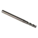 Dormer Solid Carbide End Mill Cutter 2.5 mm Diameter, 9 mm Cut Length, 3 mm Plain Shank, 4 Flutes, Bright Finish S9042.5