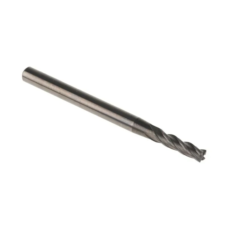 Dormer Solid Carbide End Mill Cutter 2.5 mm Diameter, 9 mm Cut Length, 3 mm Plain Shank, 4 Flutes, Bright Finish S9042.5