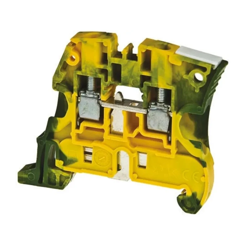 Entrelec ZS16 Series DIN Rail Terminal Block Screw Clamp Green, Yellow 16mm² 76A 1000V AC 1SNK510150R0000