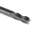 Dormer End Mill Solid Carbide 8 mm Cutter, 8 mm Shank Diameter, 19 mm Cut Length, 4 Flutes, Bright Finish S9048.0