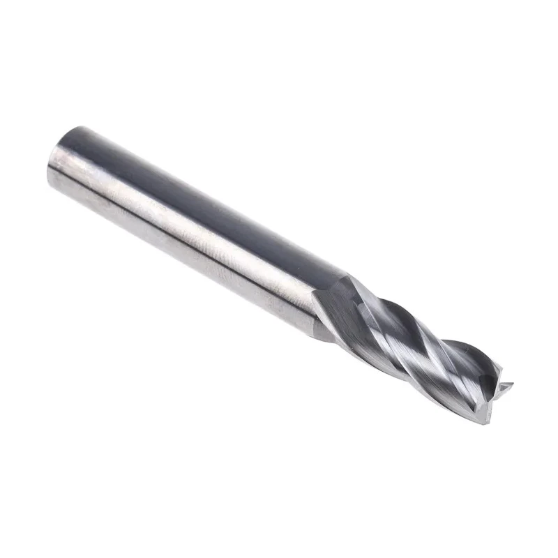 Dormer Solid Carbide End Mill, 9 mm Cutter Diameter, 10 mm Shank, 21 mm Cut Length, 72 mm Overall Length, Bright S9049.0