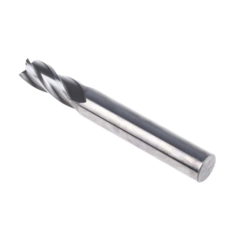 Dormer Solid Carbide End Mill, 9 mm Cutter Diameter, 10 mm Shank, 21 mm Cut Length, 72 mm Overall Length, Bright S9049.0